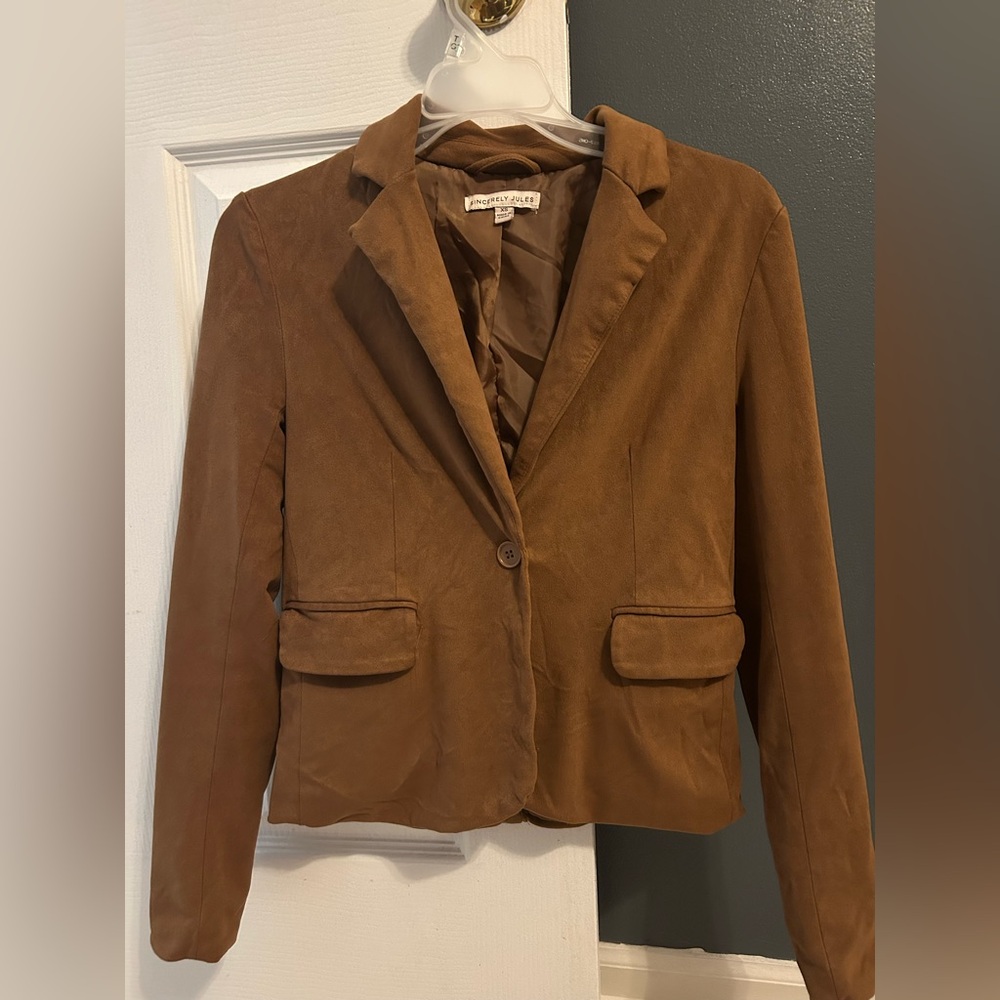 Sincerely Jules Tan Suede Blazer